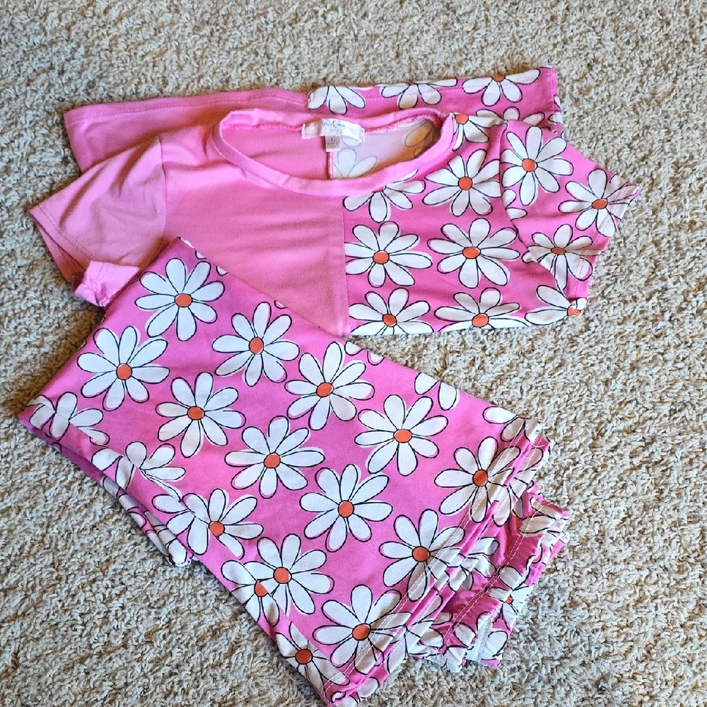 Moa Moa Pink Floral Kids Pajama Set